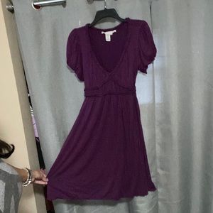 BCBG Max Studio Dress Purple Braided Detail Large